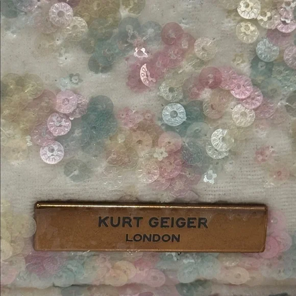 Kurt Geiger Bag Pastel Sequin Pearls Crystal Embellished Sample Sale Crossbody - Picture 11 of 17